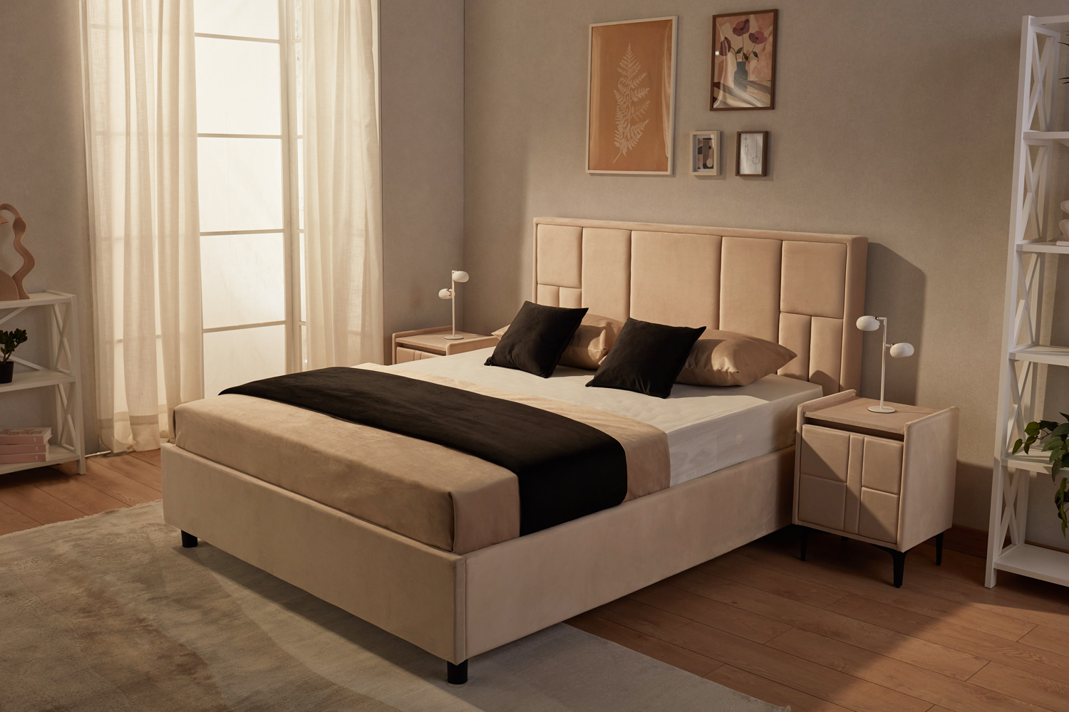 ONYX bed — Beige