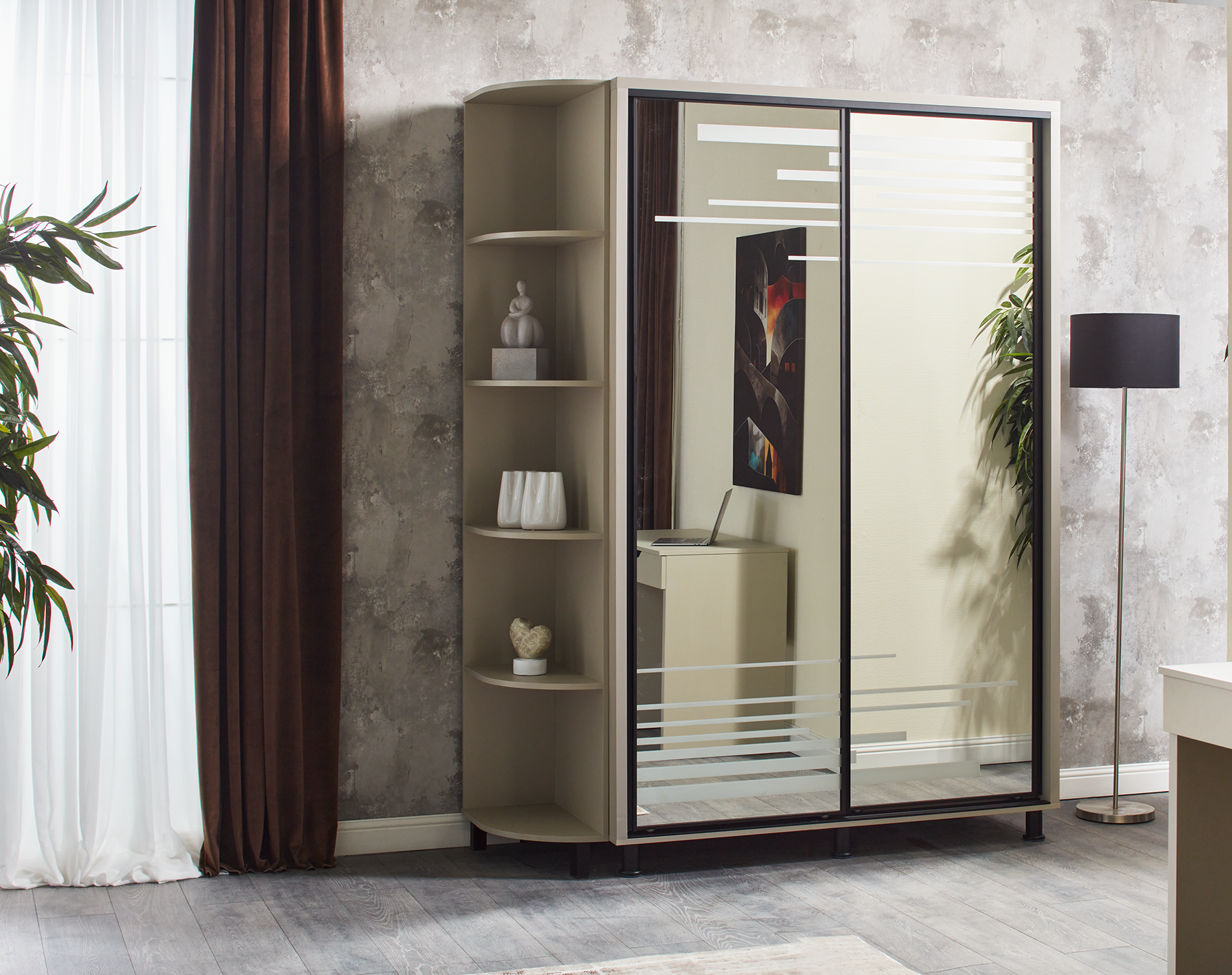 Стеллаж к шкафу с раздвижными дверьми — Фунго