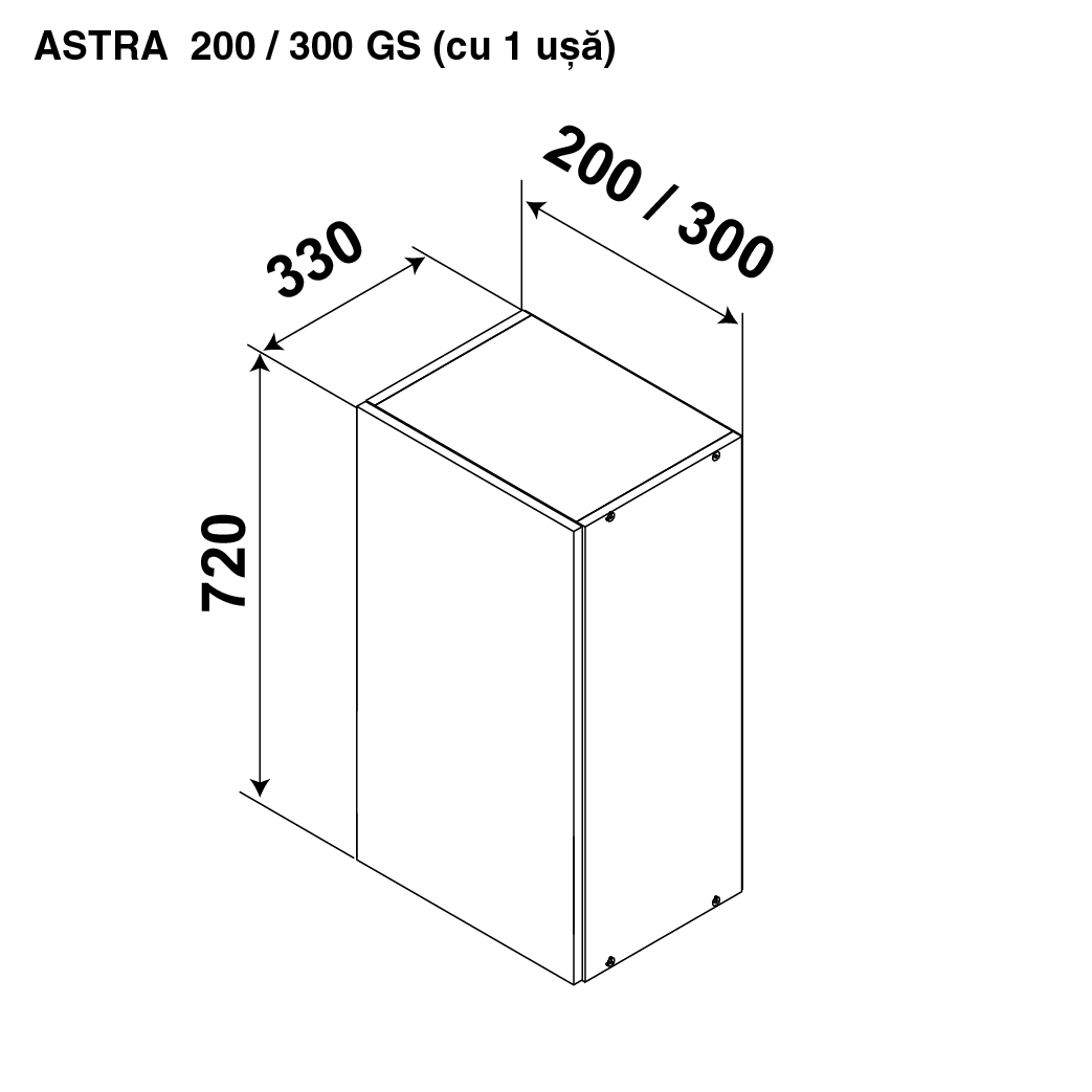 Modul superior ASTRA 200 GS — Alb