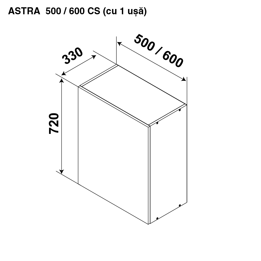 Modul superior ASTRA 500 CS — Alb