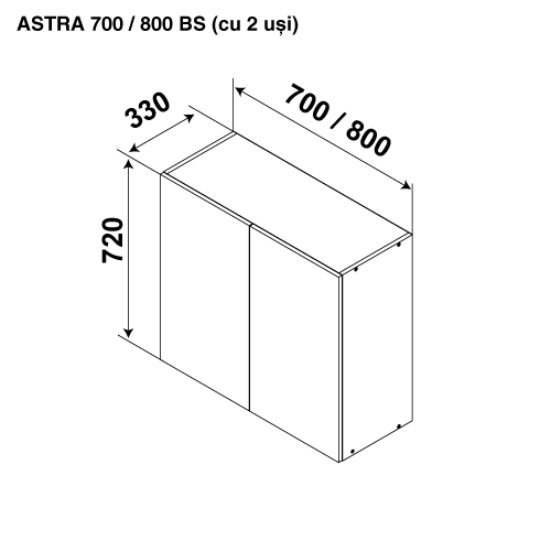 Upper module ASTRA 700 BS — White
