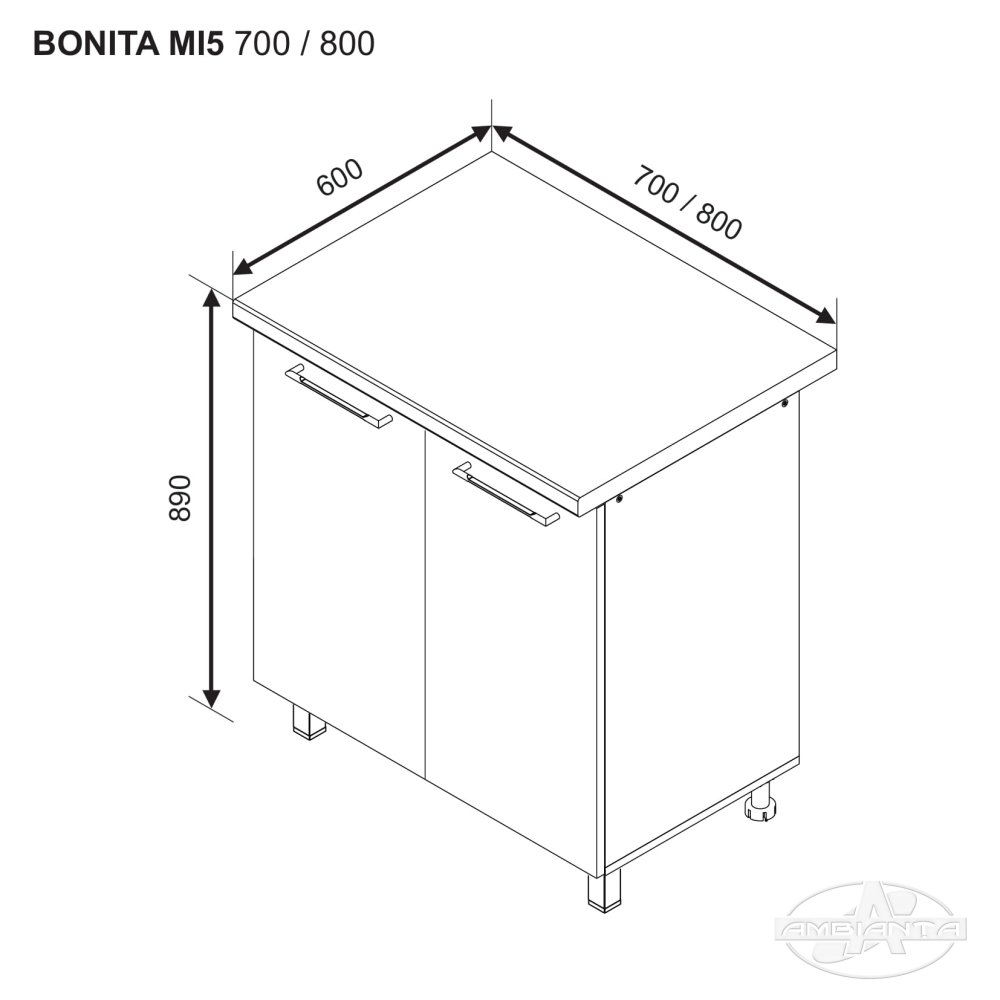 Нижний модуль BONITA MI 5 800 — Белый