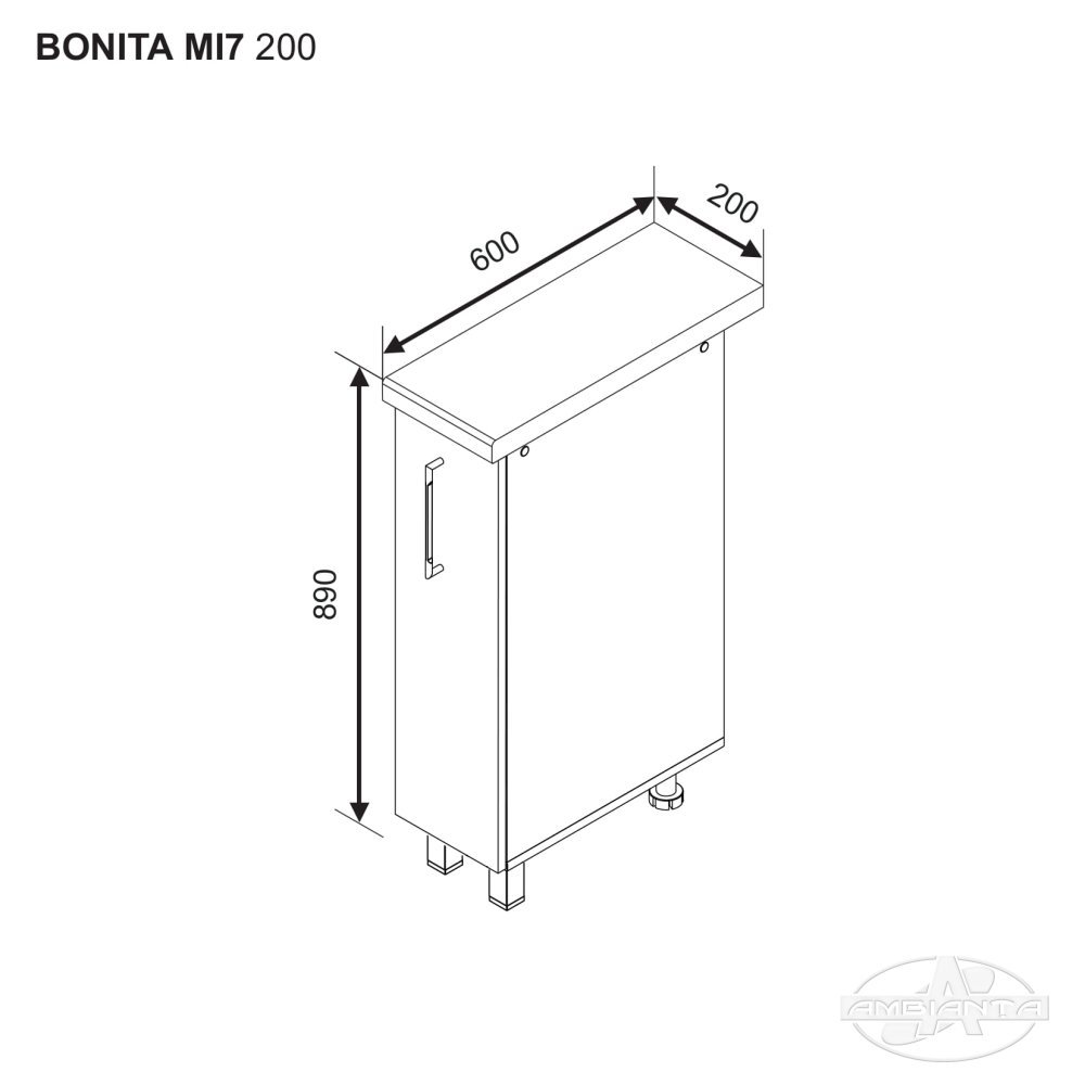 Нижний модуль BONITA MI 7 200 (карго) — Белый