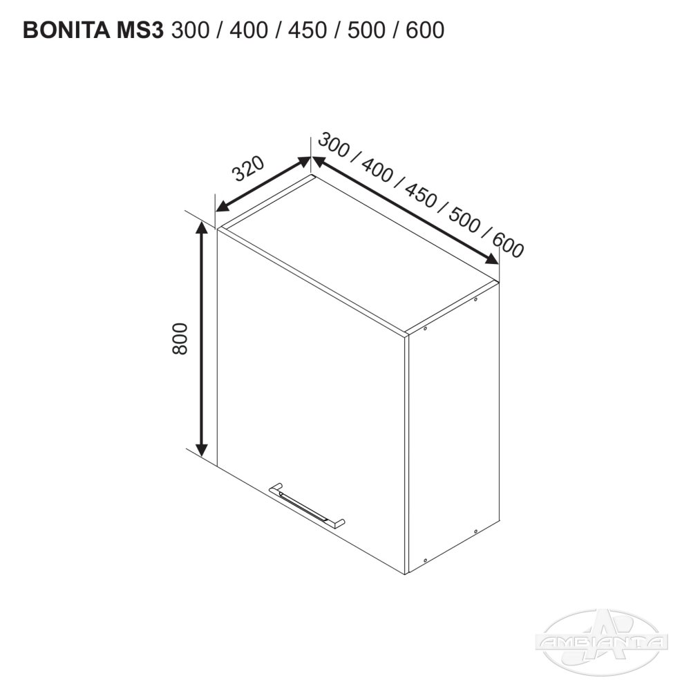 Верхний модуль BONITA MS3 500 — Белый