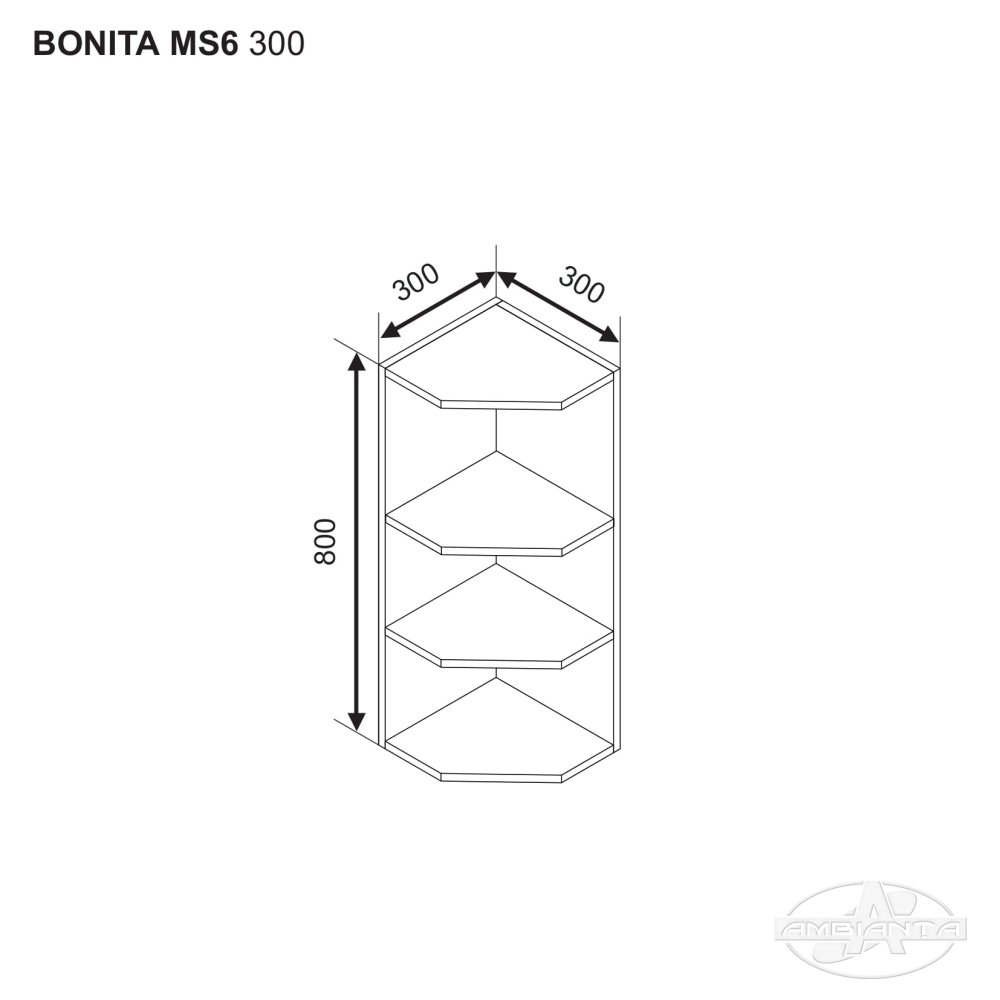 Upper module BONITA MS6 300 (additional) — White