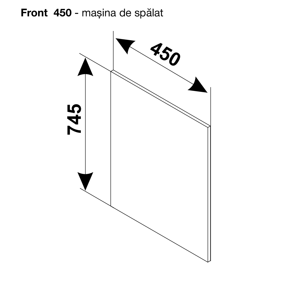 Cabinet BONITA 450 for dishwasher — White