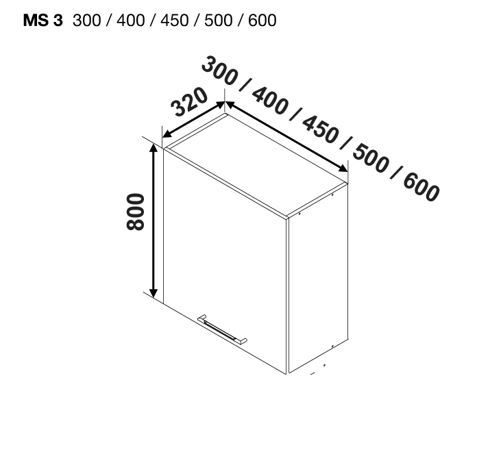 Modul BONITA MS3 400 (modul superior) — Alb