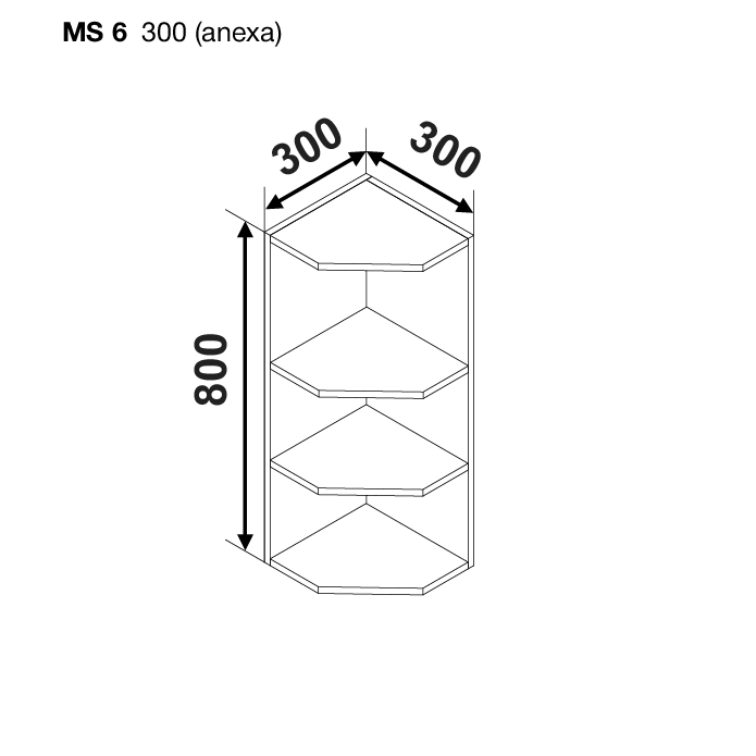 Modul BONITA MS6 300 (modul superior anexa) — Alb