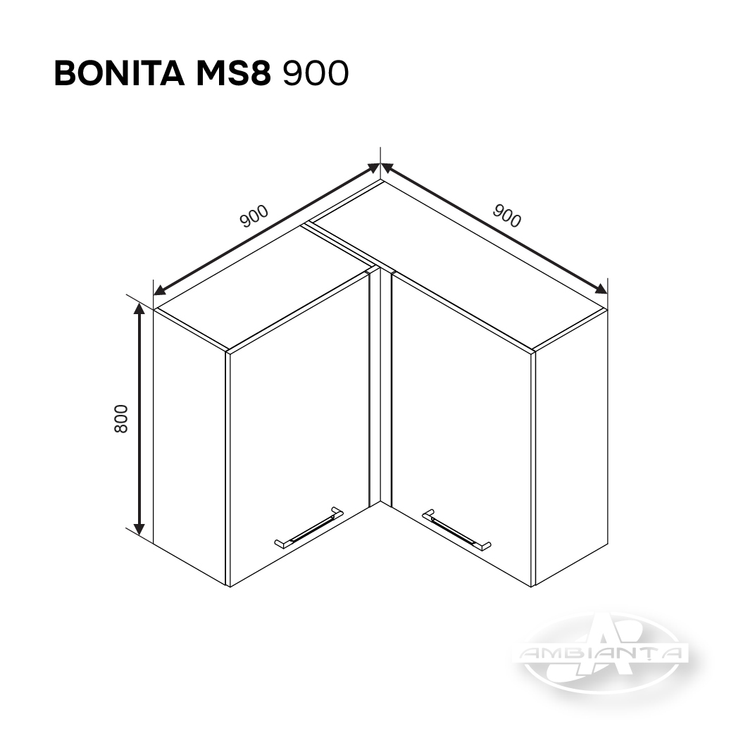 Верхний модуль BONITA MS8 900 — Белый