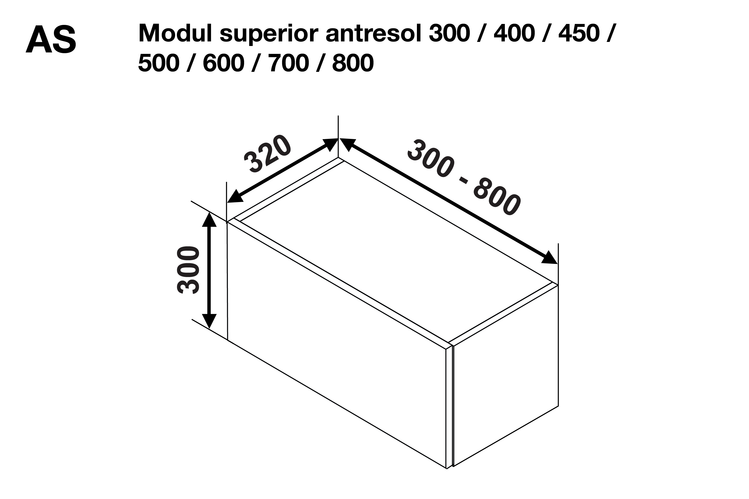 Modul GLORIA Antresol AS 600 (modul superior) — Capucino