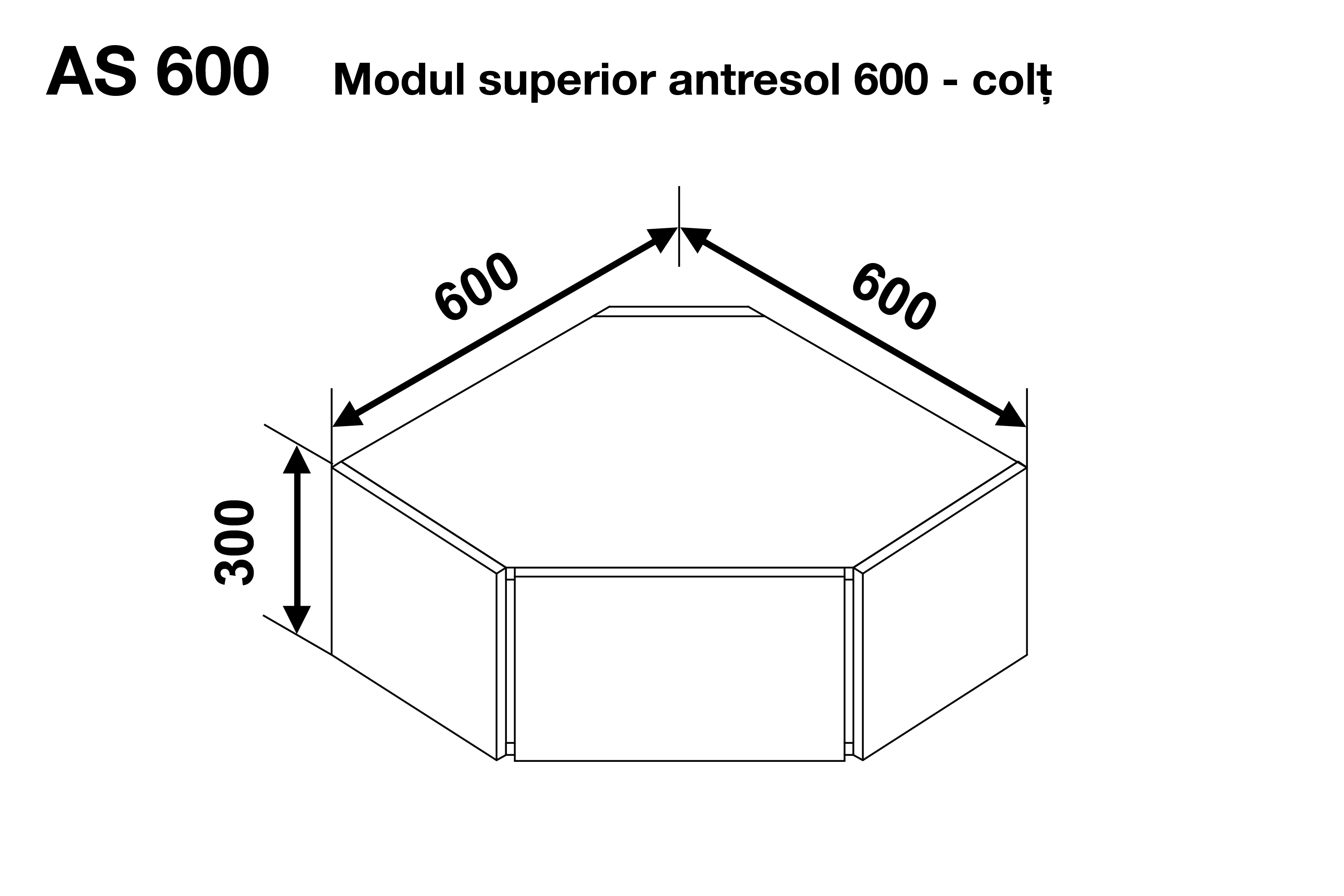 Entresol GLORIA AS 400 (corner upper module) — Cappuccino