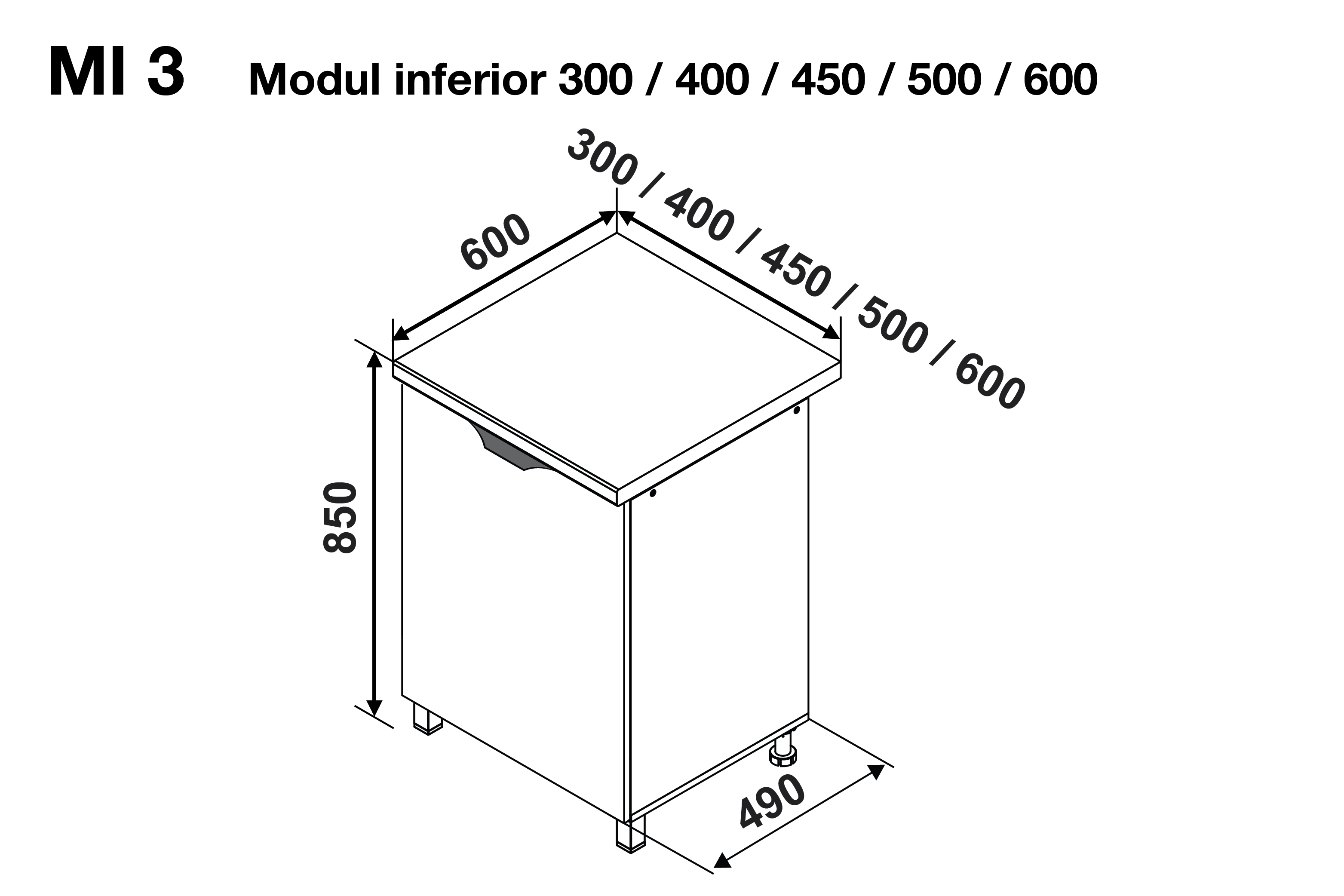 Modul inferior GLORIA MI3 400 — Capucino