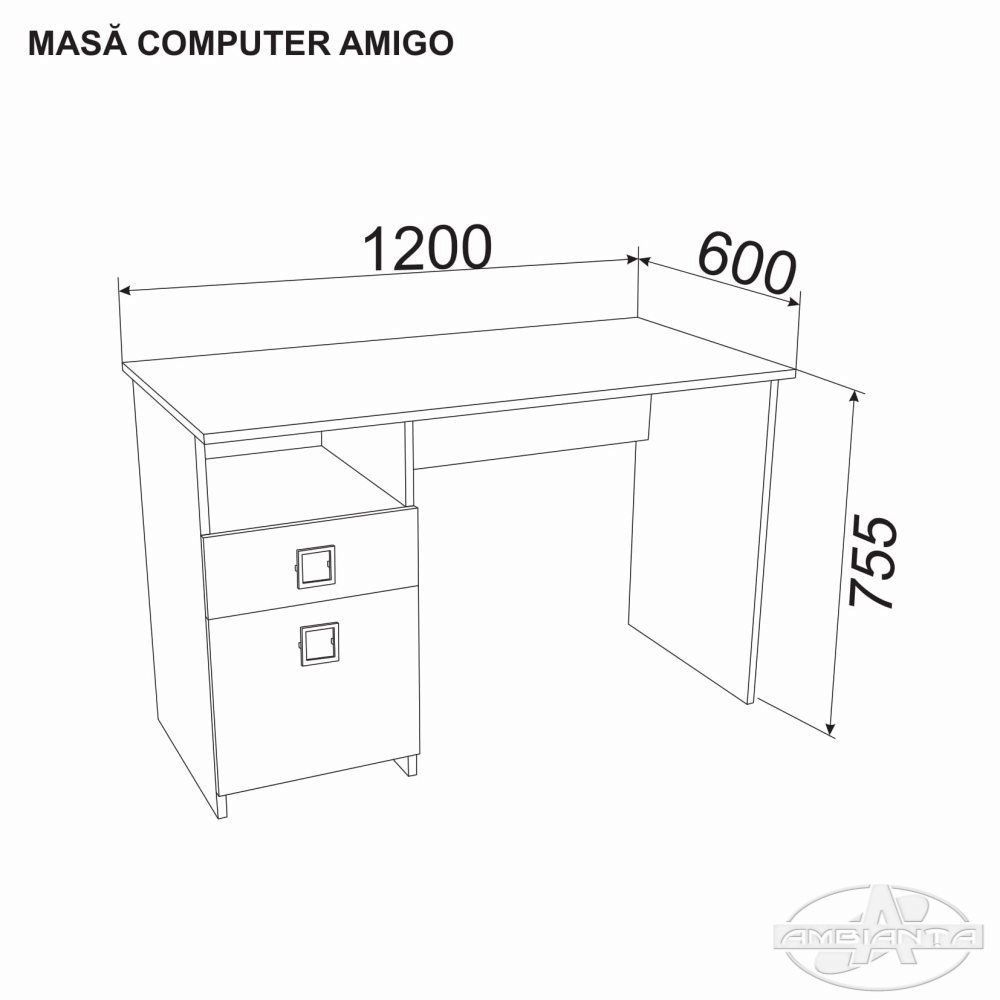 Компьютерный стол AMIGO — Белый