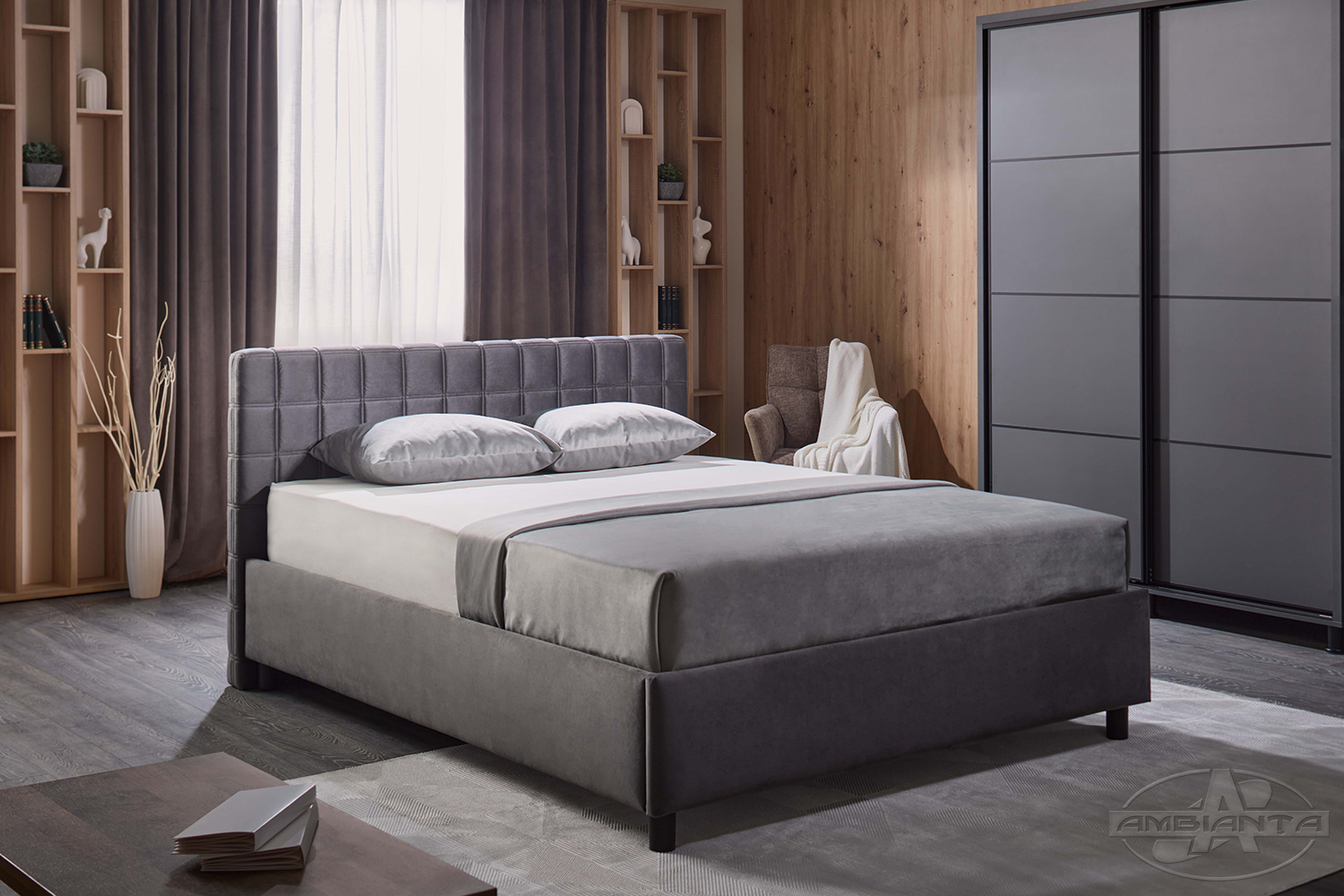 CORAL bed 1.8m — Graphite