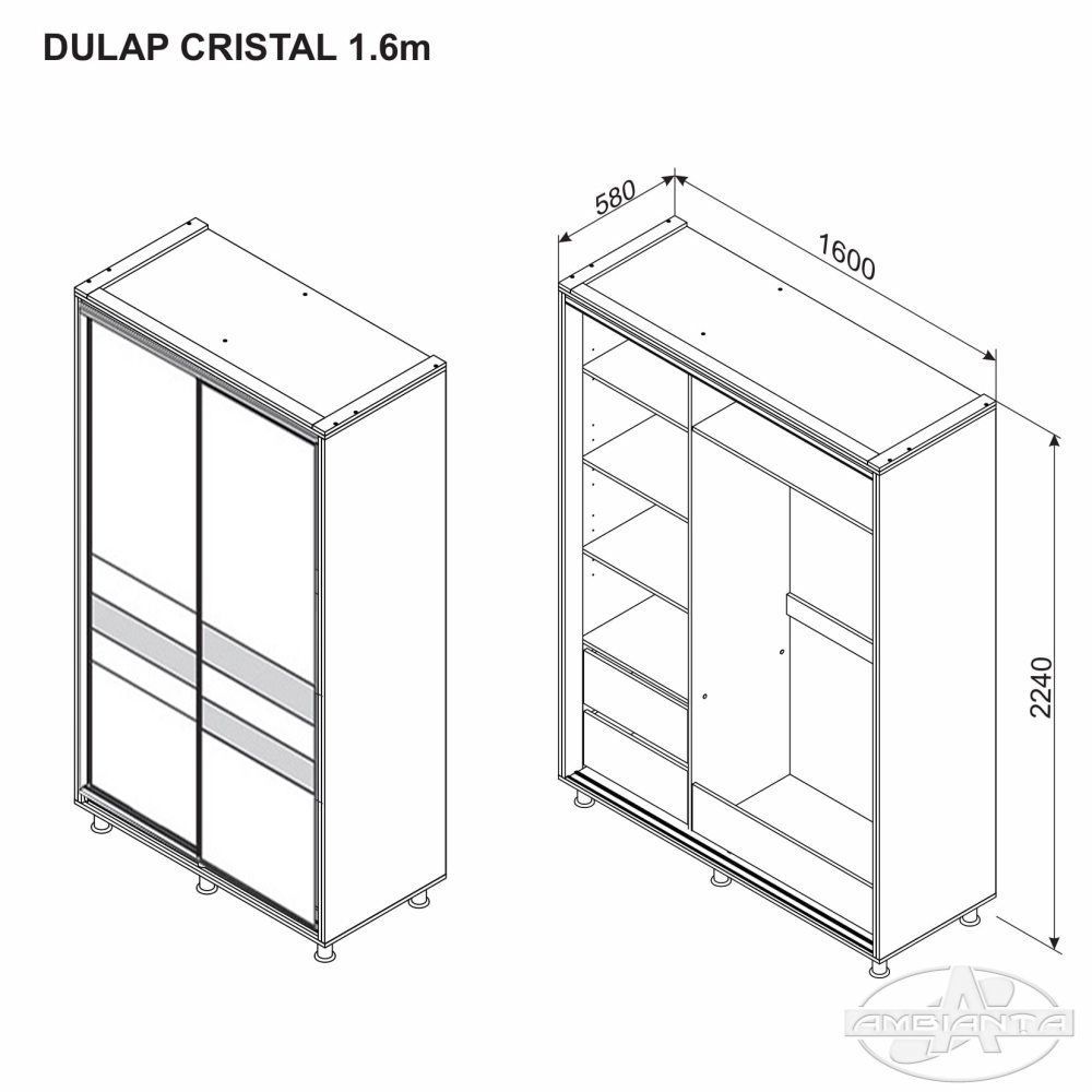 Dulap CRISTAL 1.6 m