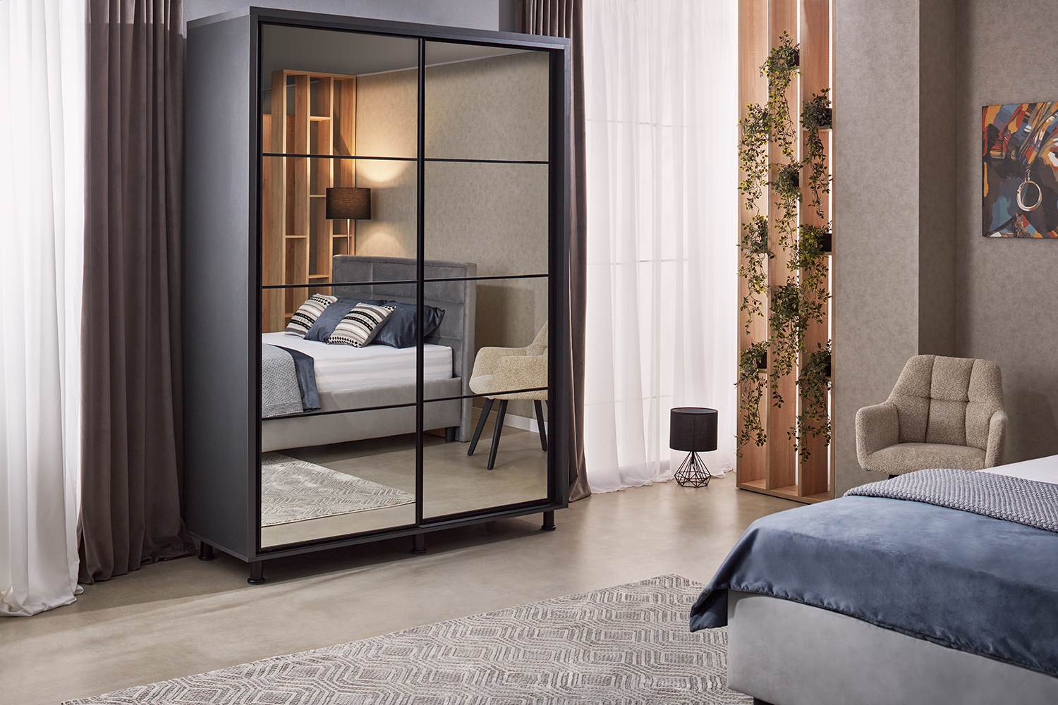 Dulap TORINO 1.6 m — Grafit