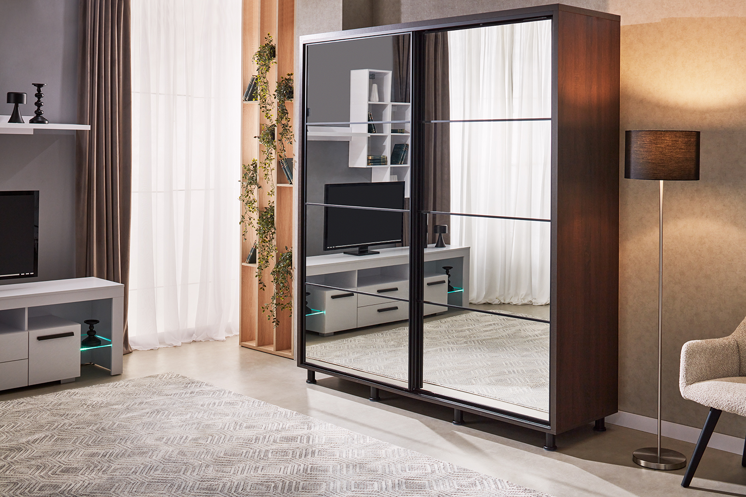 Dulap TORINO 1.6 m — Sonoma închis