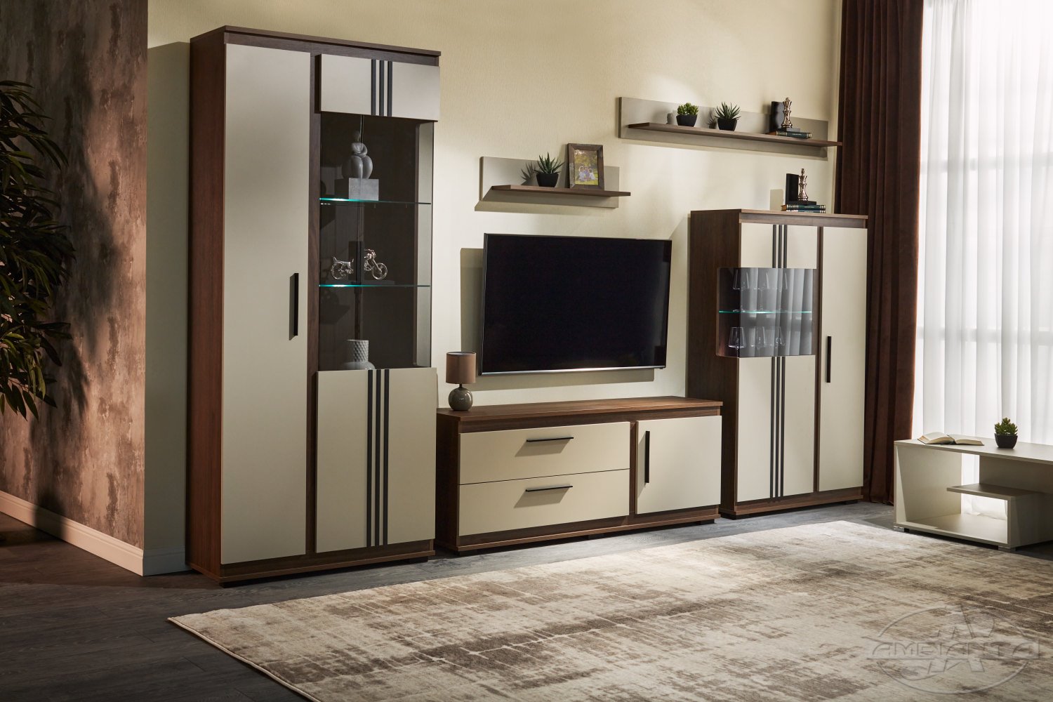 Living FLORENCE dulap-vitrina 1.5 m — Catania — Fungo