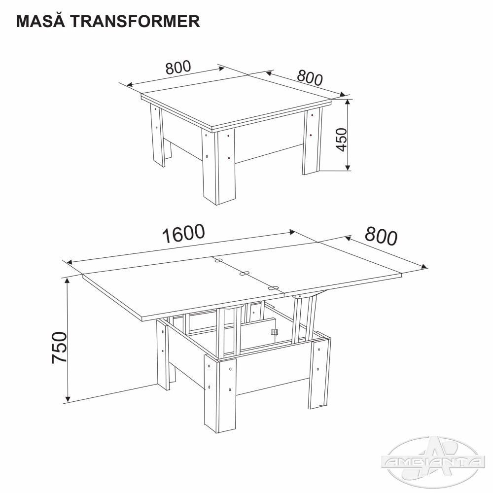 Masa TRANSFORMER — Alb